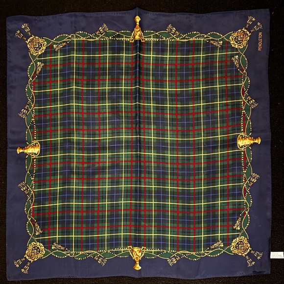**DO NOT BUY!! FOR @zola_x3!!!!**Pendleton 100% Silk Scarf with Gold Accents - Picture 1 of 1